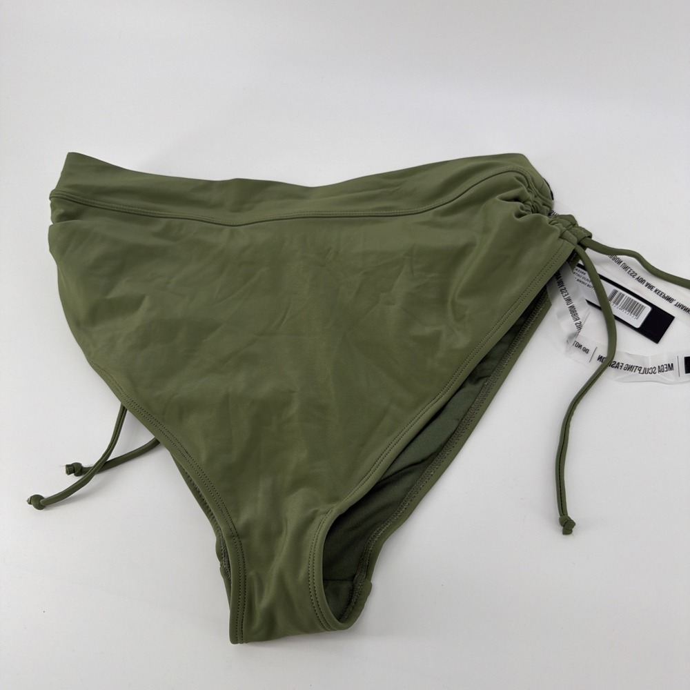 TA3 Cinchy Bikini Bottom Martini Olive Large New